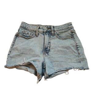 Old Navy Ladies Size 0 High-Rise O.G. Straight Cutoff Blue Jean Shorts